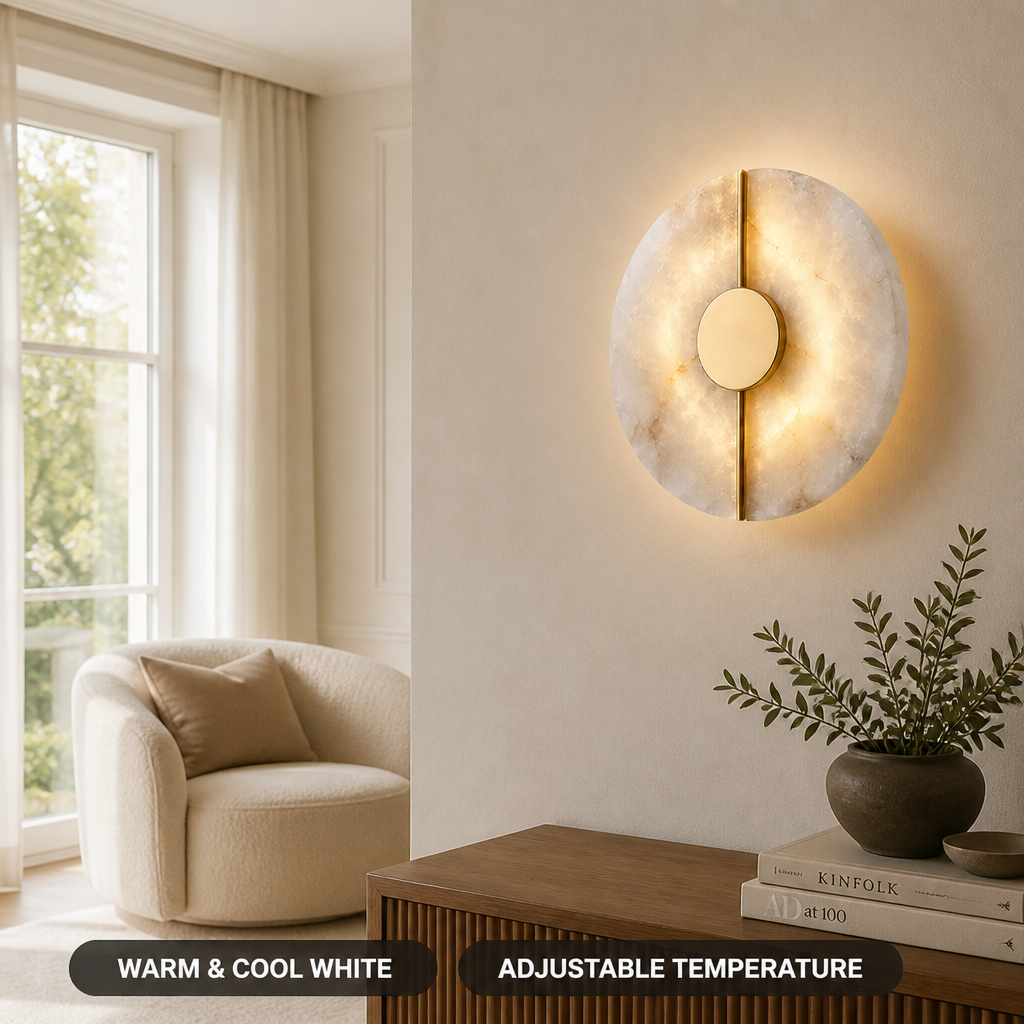 
Alabaster Marble LED Wall Sconce
