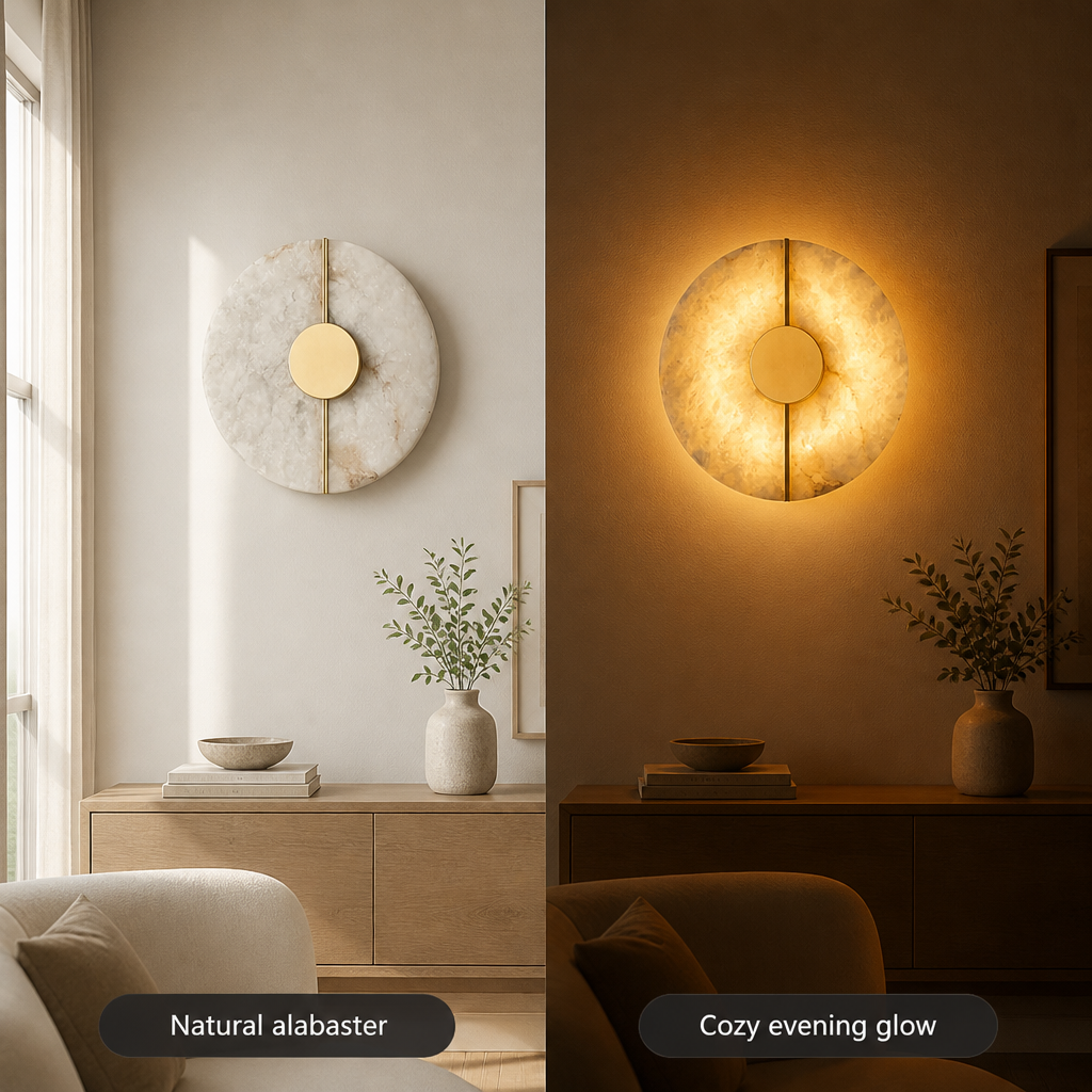 
Alabaster Marble LED Wall Sconce