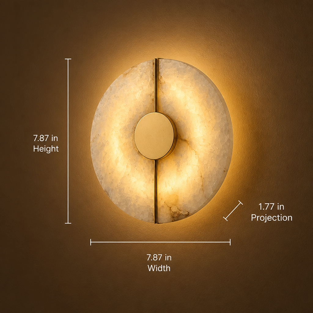 
Alabaster Marble LED Wall Sconce