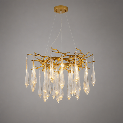 Modern Crystal Adjustable Pendant Light