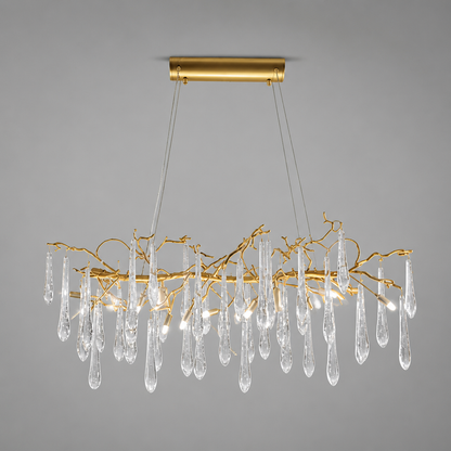 Modern Crystal Adjustable Pendant Light
