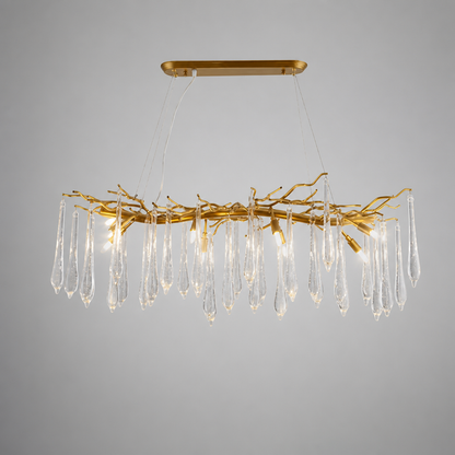 Modern Crystal Adjustable Pendant Light