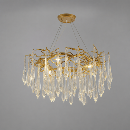 Modern Crystal Adjustable Pendant Light