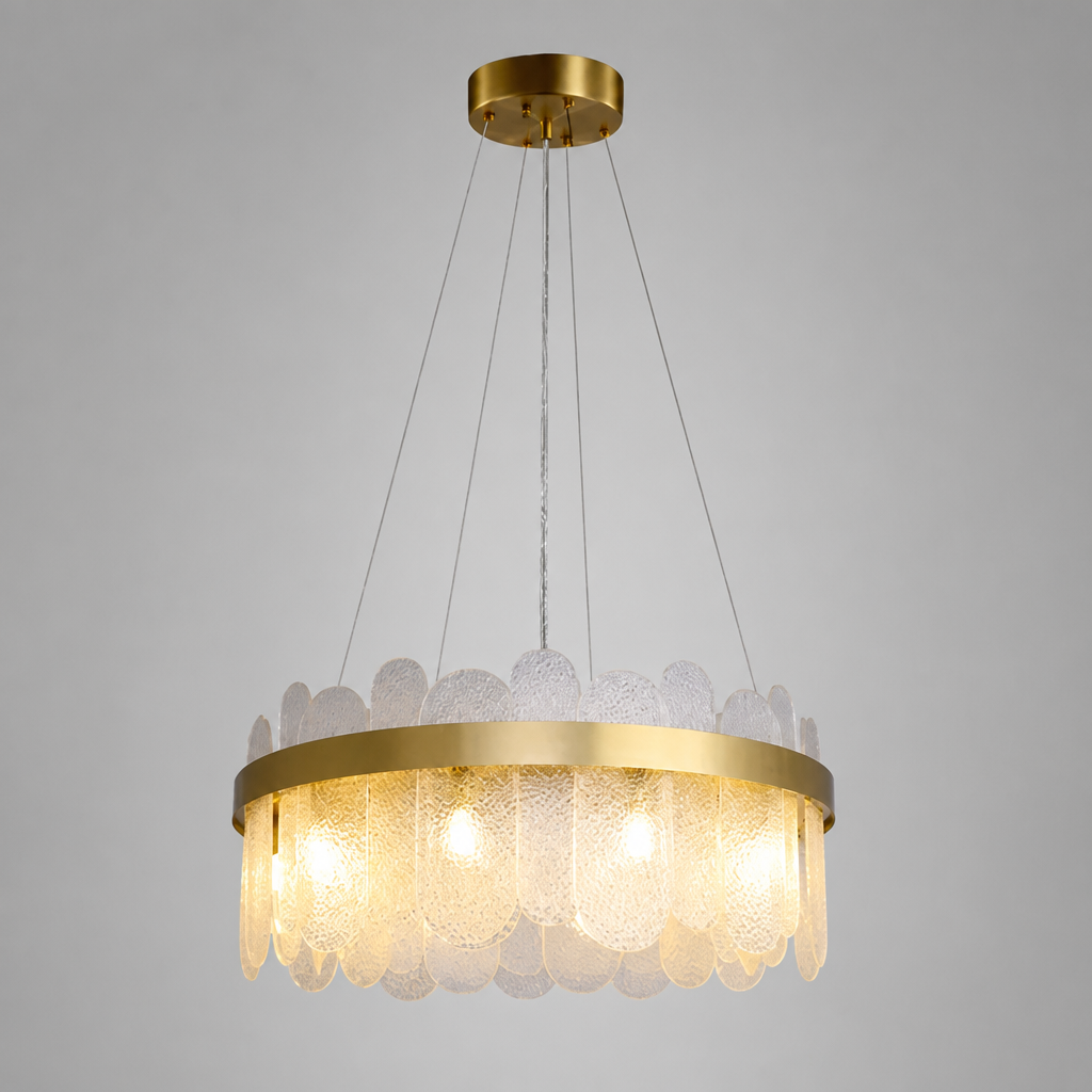 
Gold Crystal LED Ring Chandelier