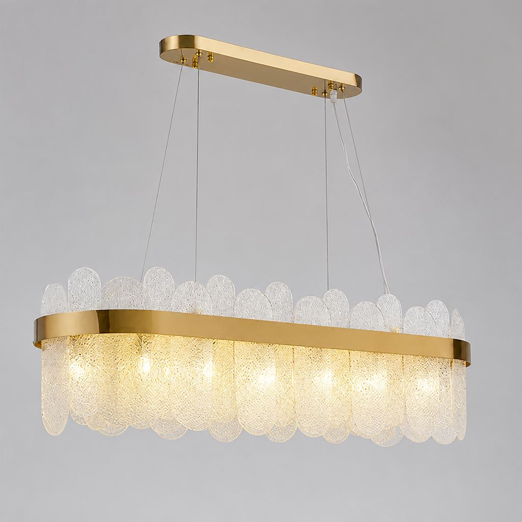 
Gold Crystal LED Ring Chandelier