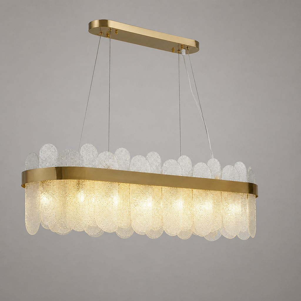 
Gold Crystal LED Ring Chandelier