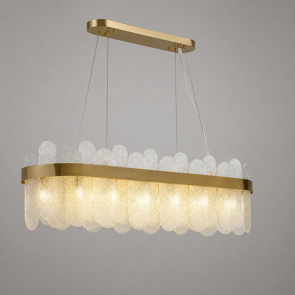 Gold Crystal LED Ring Chandelier