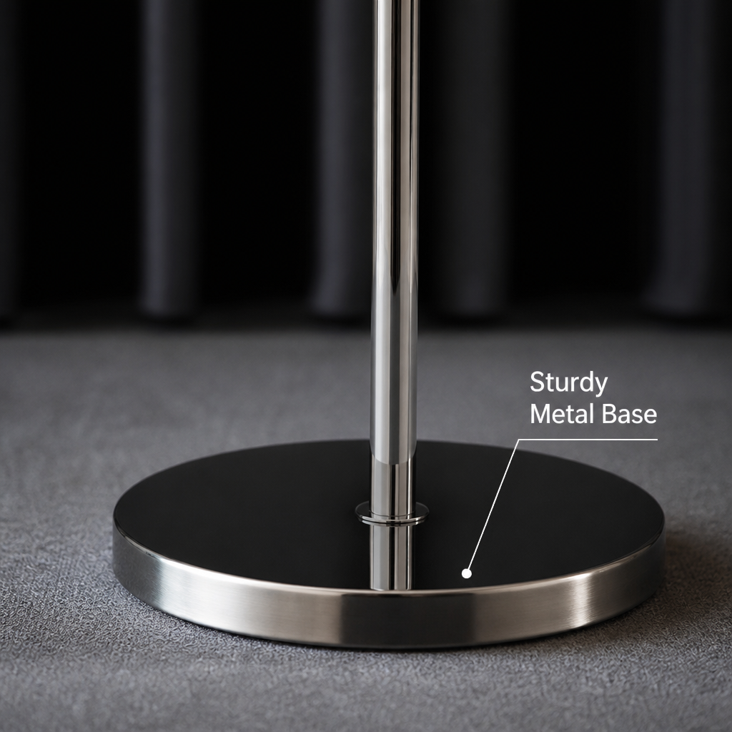 
Silver Crystal LED Floor Lamp with Dimmable Light